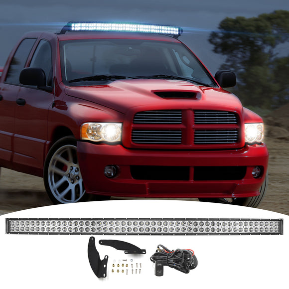 Dodge Ram 1500 2500 3500 Roof 52" 300W Curved LED Light Bar Bracket Wire Kit - WeiSen - ZT056 - L13 - W2