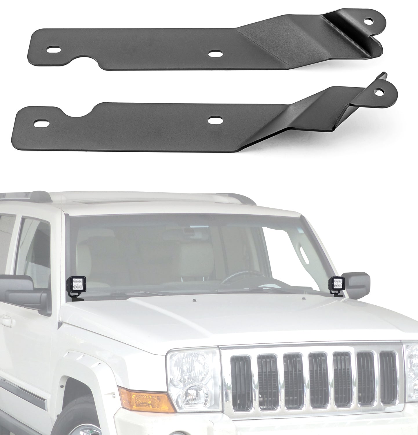 2006-2010 Jeep Commander (XK) Hood Hinge Mount LED Pod Mount Bracket