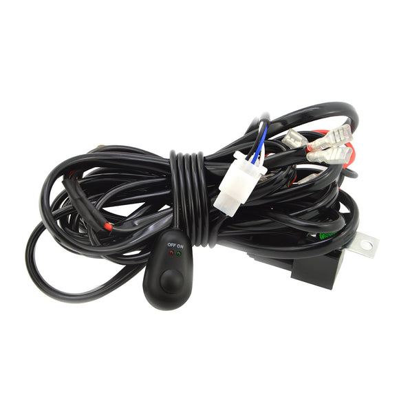 12V 160W LED Light Bar Wiring Harness Kit ON - OFF Rocker Switch Fuse Relay - WeiSen - Wi001