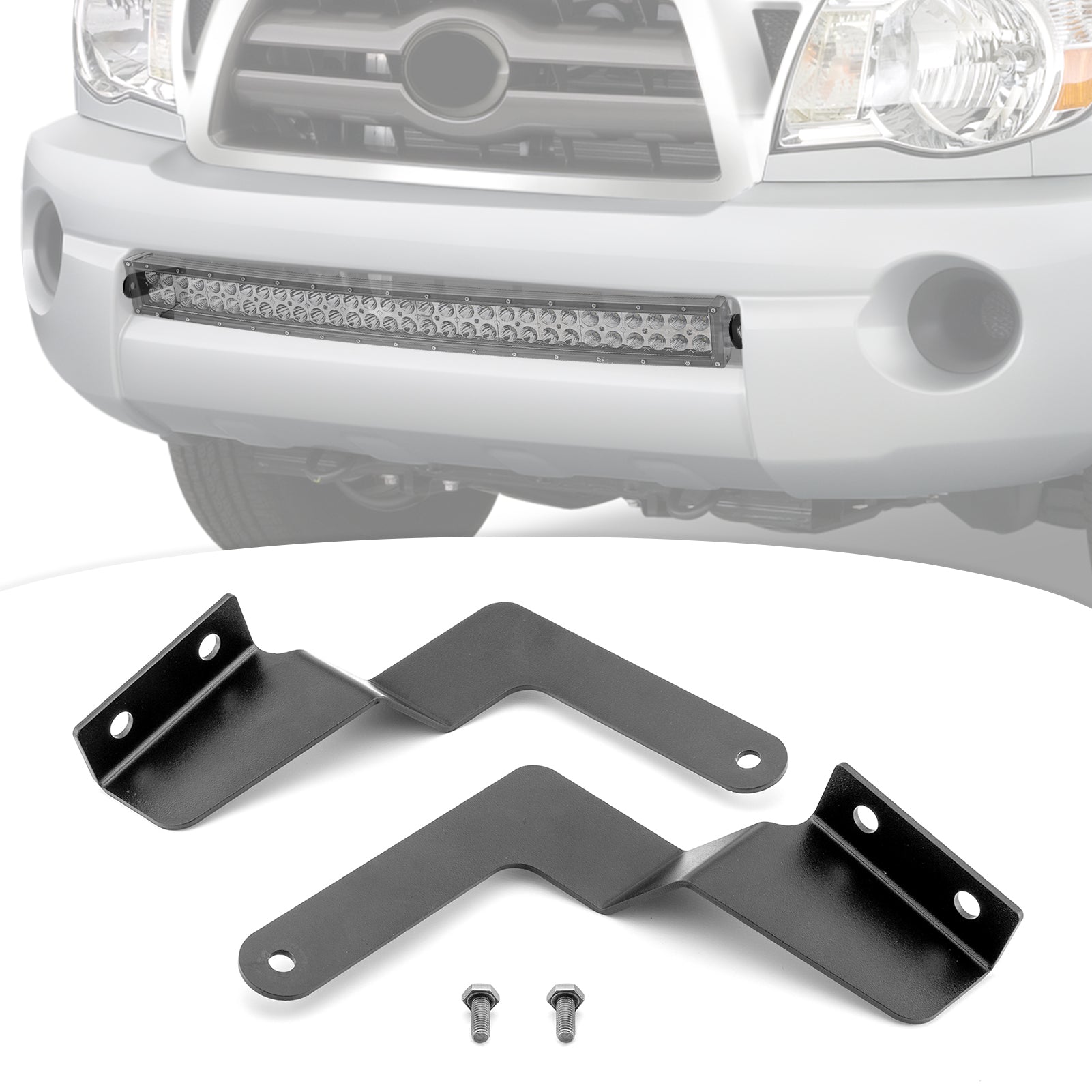 2005-2015 Toyota Tacoma Front Bumper 32" Light Bar Mount Brackets