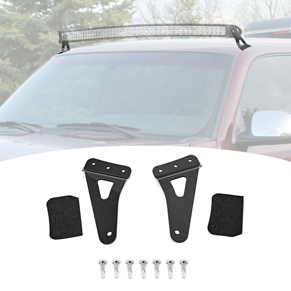 1999 - 2006 Chevy Silverado GMC Sierra 52" Upper Windshield LED Light Bar Mount Brackets - WeiSen - 70101029