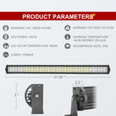 2014+ Can - Am Commander 1000 800 Upper Roof 42" Straight LED Light Bar Brackets Kit - WeiSen - ZT015+LED006+WI001 - A