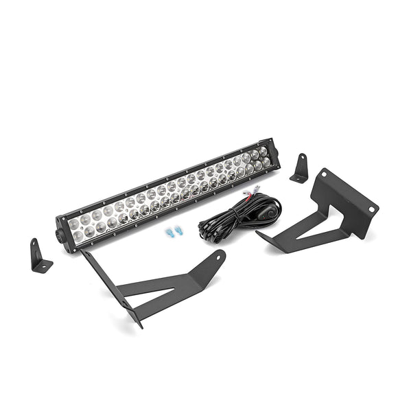 2019 - 2024 Dodge RAM 1500 Front Hidden Bumper 22" Combo LED Light Bar Bracket Wire Kit - WeiSen - ZT249+LED004+WI001 - A