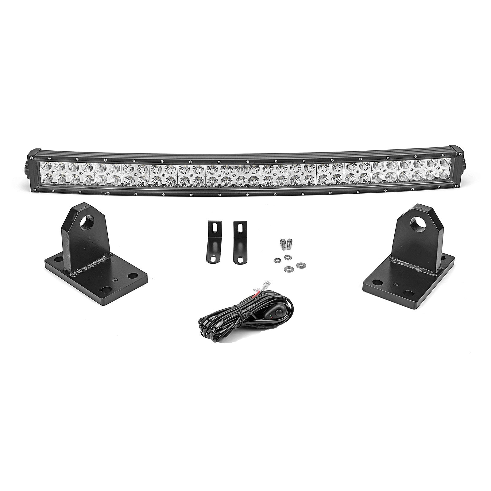 2010-2019 Dodge Ram 2500 3500 4500 32" Curved LED Light Bar Hidden Bumper Mount Kit - Weisen