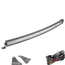 2006 - 2010 Hummer H3 H3T Windshield Roof 52" Curved LED Light Bar Mount Wire Kit - WeiSen - ZT050+LED013+WI002