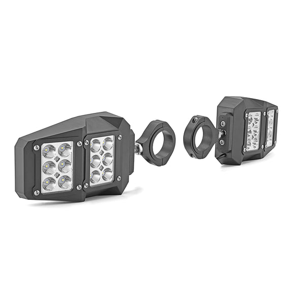 UTV POLARIS | KAWASAKI | Honda | CFMOTO | Can - Am | Arctic Cat Rear View Side Mirrors w/ LED Rock Lights - WeiSen - 80301018