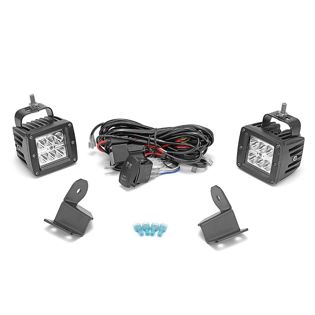 Polaris Ranger Crew General Pro-Fit Cage 2013-2023 24W LED Light Pod A-Pillar Bracket - Weisen