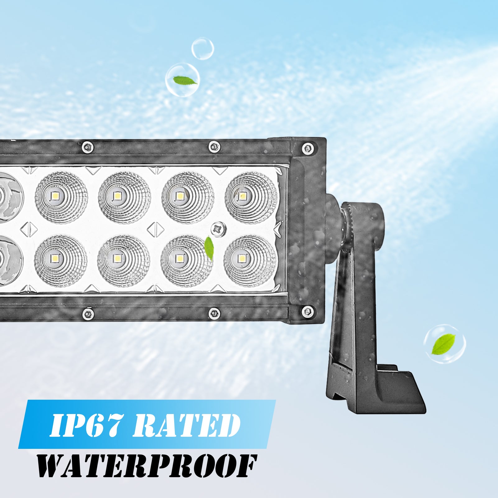 120W 22" Straight LED Light Bar and Upper Hood Brackets with Wiring Kit For Jeep Wrangler TJ 4WD、LJ4WD - Weisen