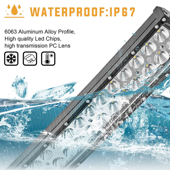 2004 - 2018 Ford F150 Roof 52" Curved LED Light Bar Brackets Wire Kit - WeiSen - ZT004 - A - L13 - W2