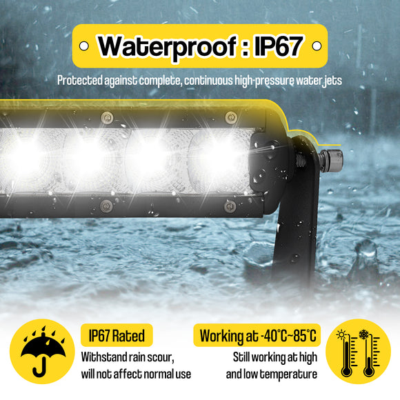 2007 - 2018 Jeep Wrangler JK Hood Ditch 31" Single Row LED Light Bar Bracket Kit - WeiSen - ZT094+LED014+WI002