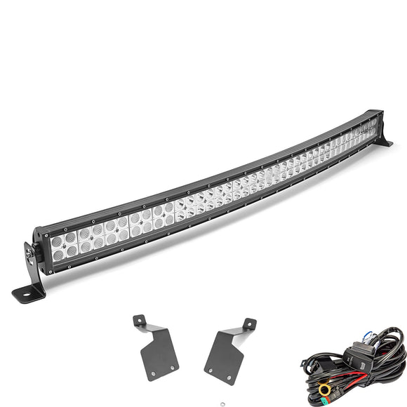 2017+ Can - Am Maverick X3 Curved 42" LED Light Bar Roof Brackets Wire Kit - WeiSen - ZT065 - L9 - W2