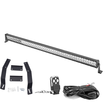 84 - 01 Jeep Cherokee XJ Upper Roof 50" LED Straight Light Bar Bracket Mount Kit - WeiSen - ZT005+LED007+WI001 - A+WI008