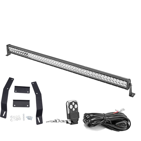 84 - 01 Jeep Cherokee XJ Upper Roof 50" LED Straight Light Bar Bracket Mount Kit - WeiSen - ZT005+LED007+WI001 - A+WI008
