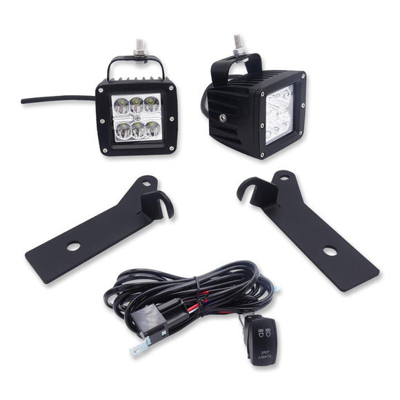 2018 - 2024 Jeep Wrangler JL Unlimited 24W LED Light Pod Side - Pillar Hood - Hinge Bracket - WeiSen - ZT158+LED001+WI005 - A