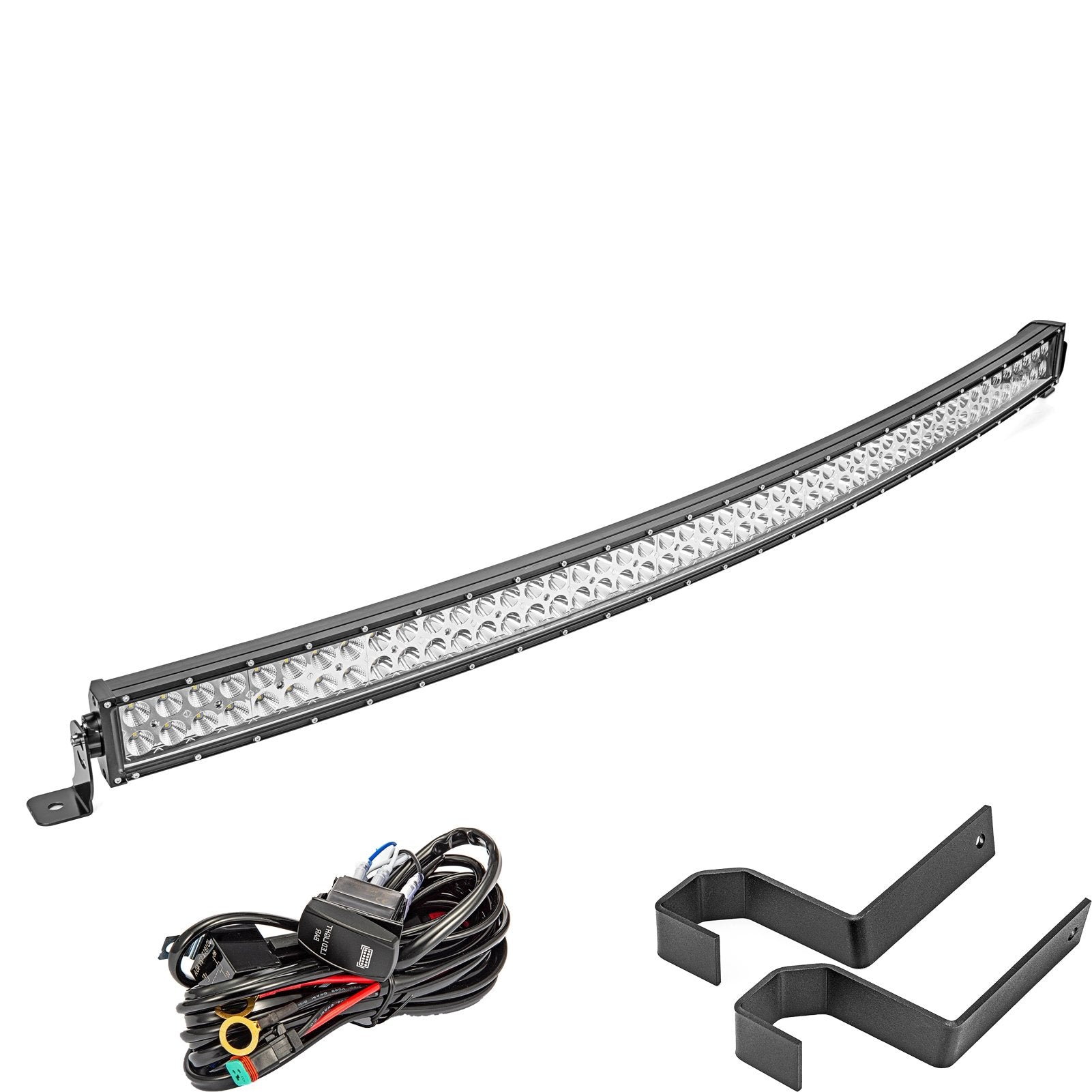 2016 - 2024 Can Am Defender 500 800 1000 Max Roof 52" Curved LED Light Bar Mount Kit - WeiSen - ZT179+LED013+WI002