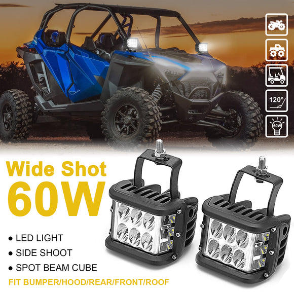 HONDA PIONEER 1000/700 UTV 3 Side Wide Shot LED Light Pillar Bracket W/Wire - Weisen