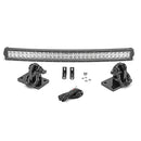 2010 - 2019 Dodge RAM 2500 3500 4500 Bumper 32" Curved LED Light Bar Tow Hook Brackets - WeiSen - 70102006+LED008+WI001 - A