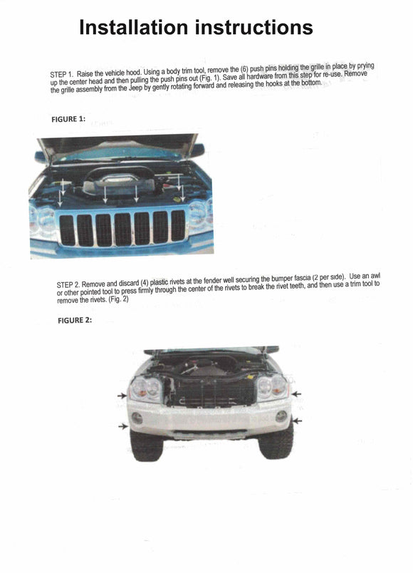2005 - 2011 Jeep Commander & Grand Cherokee Front Bumper Heavy Steel Tow Hook Mount - WeiSen - 70304003