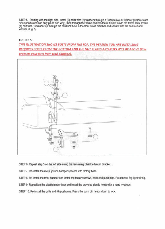 2005 - 2011 Jeep Commander & Grand Cherokee Front Bumper Heavy Steel Tow Hook Mount - WeiSen - 70304003
