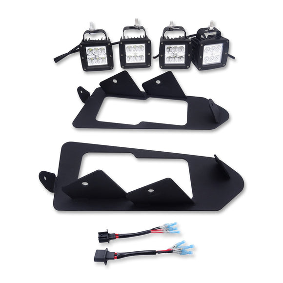 Polaris Ranger 2013 - 2019 900 XP & Crew w/4 PCS LED Cube Lights Pod ＆ Wiring Connector Off - Road Compatible - WeiSen - ZT110+LED001*2+WI006