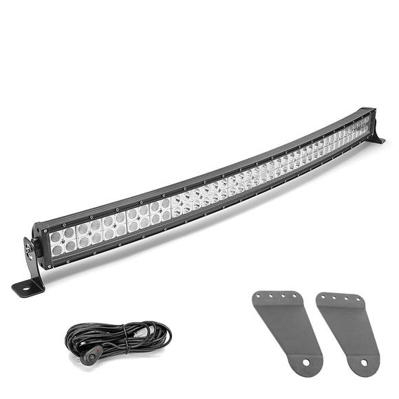 Toyota Tacoma 4Runner Roof 42" Curved LED Light Bar Bracket Wire Kit - WeiSen - ZT109+LED009+WI001 - A