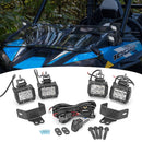 Polaris RZR XP 1000 XP1000 - 4 Roof LED LIght Bar Kit/ A Pillar LED Work Lighs Kit/Rear Mount Lights Kits - Weisen - ZT030+LED001*2+WI005 - A