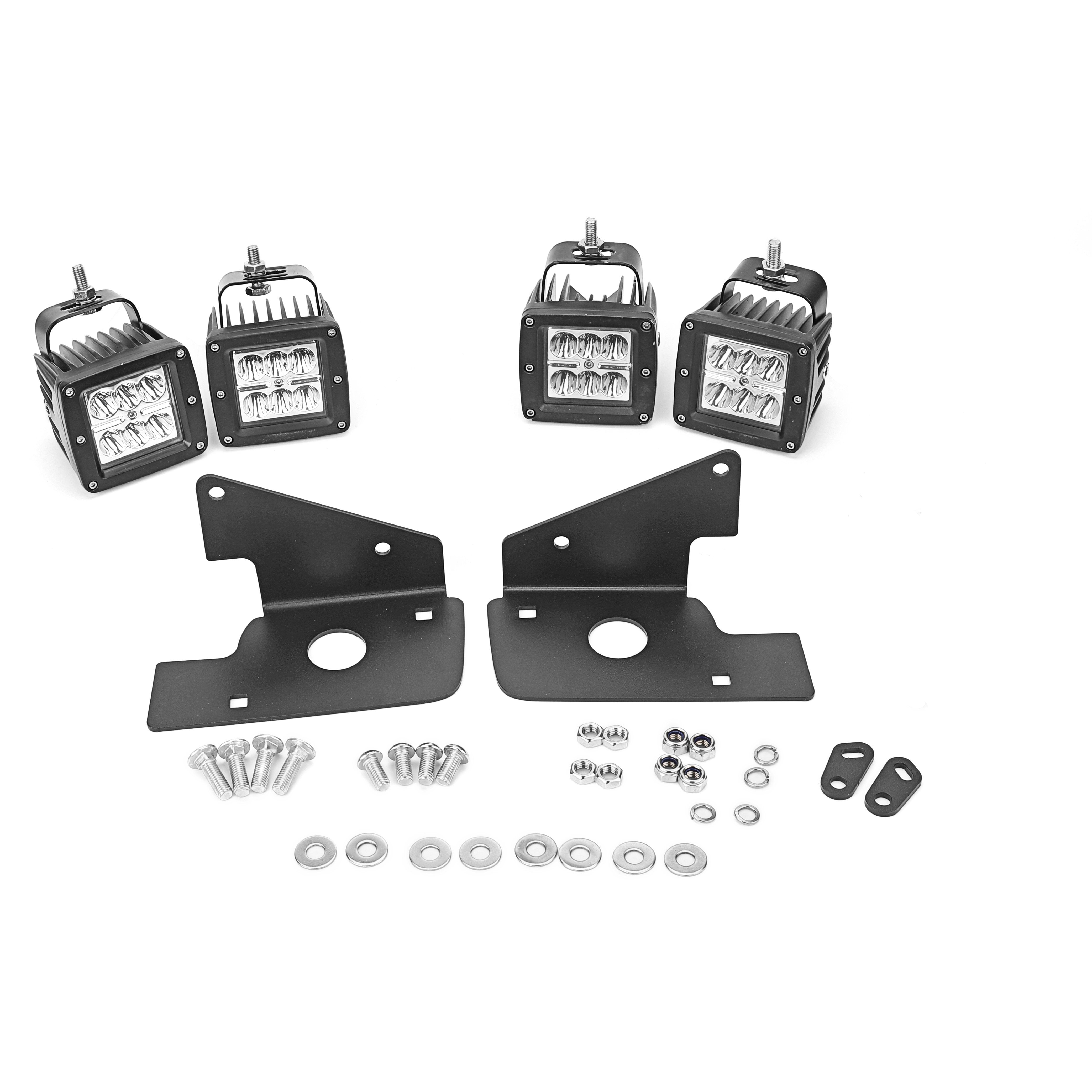 07-14 Chevy Silverado 1500/2500/3500 LED Fog Light Lower Bumper Bracket Kit - Weisen