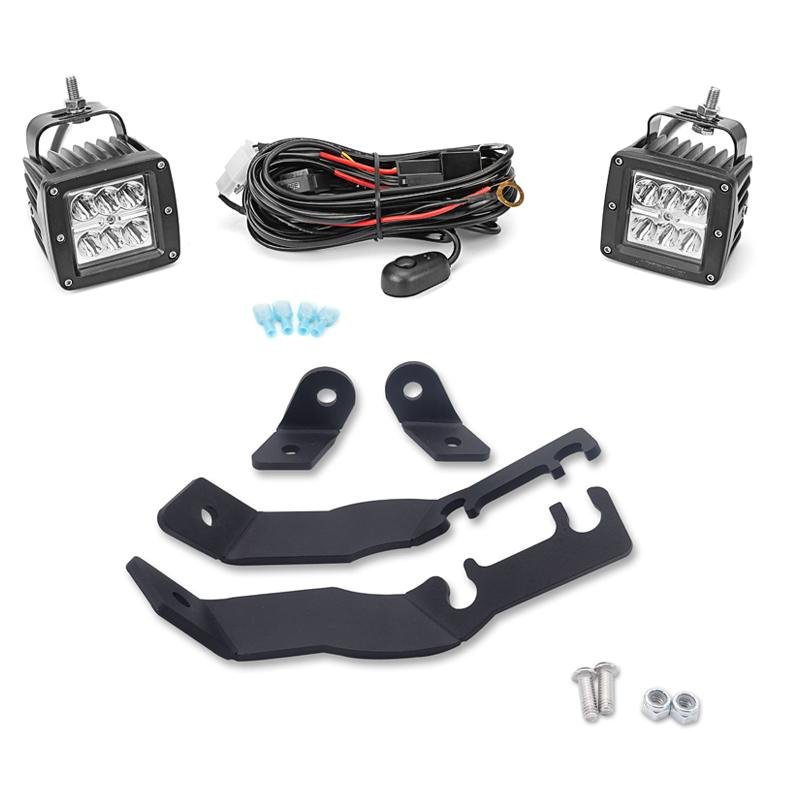 Toyota Tacoma 1995-2004 24W LED Light Pod Upper Hood A-pillar Custom Bracket Kit - Weisen