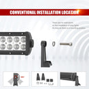 2010 - 2019 Dodge Ram 2500/3500/4500 Front Bumper 32" LED Light Bar Tow Hook Mount Bracket Kit - WeiSen - ZT014 - A+LED005+WI002