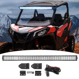 2018 - 2024 Can - am Maverick Trail Sport Roof 42" Straight LED Light Bar Bracket Wire Kit - WeiSen - ZT175+LED006+WI002