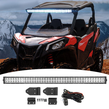 2018 - 2024 Can - am Maverick Trail Sport Roof 42" Straight LED Light Bar Bracket Wire Kit - WeiSen - ZT175+LED006+WI002