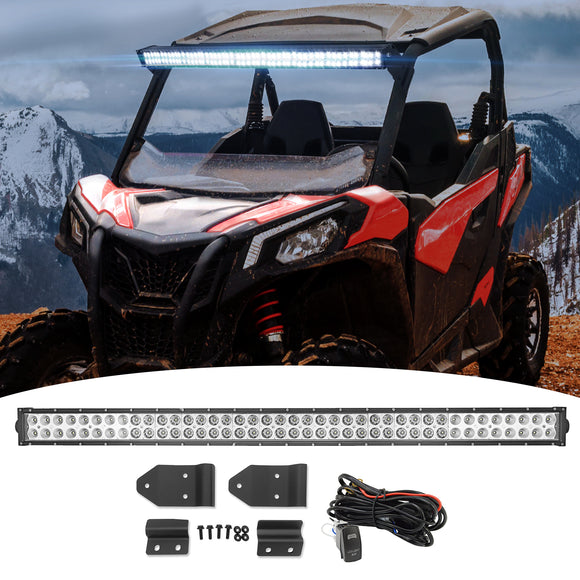 2018 - 2024 Can - am Maverick Trail Sport Roof 42" Straight LED Light Bar Bracket Wire Kit - WeiSen - ZT175+LED006+WI002