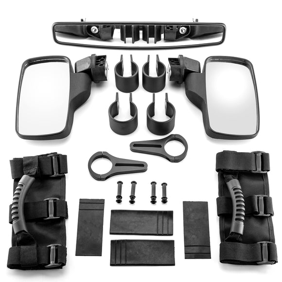 Polaris RZR | Yamaha | Honda Pioneer | Arctic Cat UTV Rear View Mirrors 1.75" Roll Cage - WeiSen - ZT035 - F