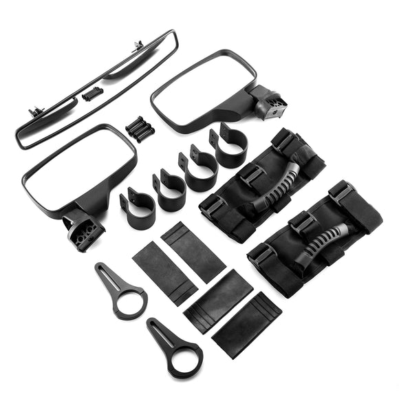 Polaris RZR | Yamaha | Honda Pioneer | Arctic Cat UTV Rear View Mirrors 1.75" Roll Cage - WeiSen - ZT035 - F