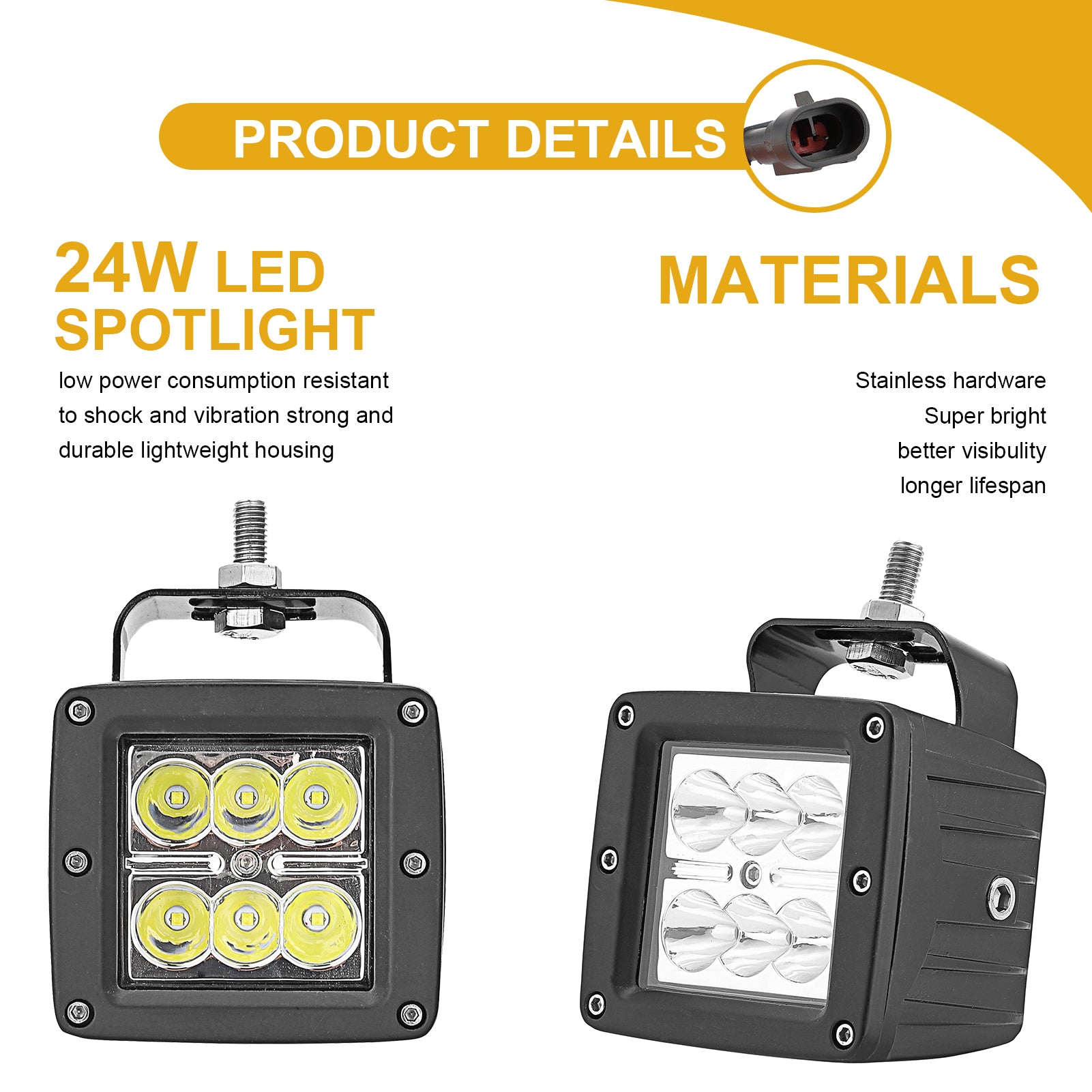 Polaris Ranger 2015-2023 1000/XP 900 570 LED Work LIghts  kit - Weisen