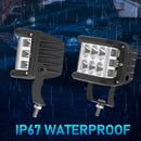 2018 - 2024 Can - am Maverick Trail 1000 800 A - Pillar 60W Side LED Light Pod Bracket Kits - WeiSen - ZT173+LED002+WI005 - A