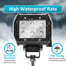 Polaris RZR 800 900 XP 1000 18W Side Fog LED Light Pod+A Pillar Bracket Wire - WeiSen - ZT001+LED003+WI001