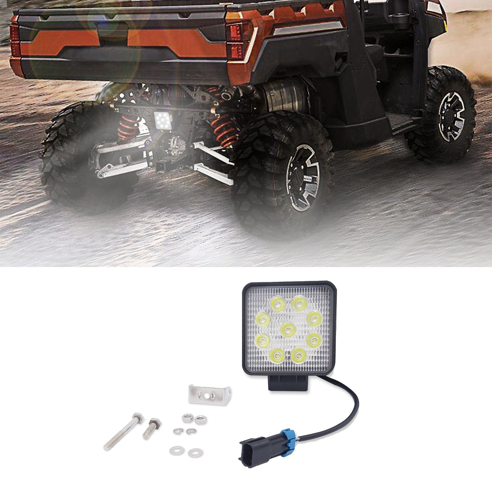 Polaris Ranger 570/900/1000 Fullsize Roof Mount/A Pillar Mount/Rear Mount Bracket/Tail Light