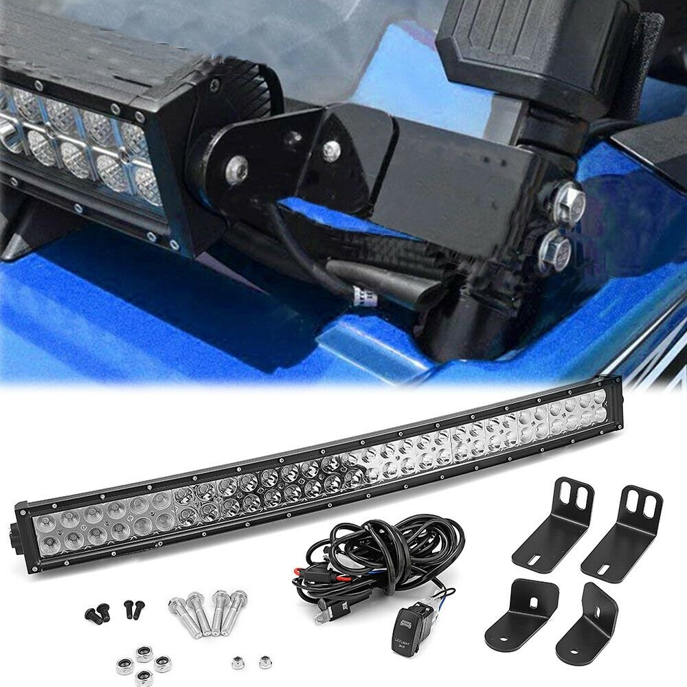 2014-2023 Polaris RZR 800 900 XP 1000 Pillar Hood 32" Curved LED Light Bar Bracket Kit - Weisen