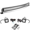 2013 - 2024 Polaris Ranger 570 900 Roof 50" LED Light Bar + Mounting Brackets + A Pillar Fog Pod Kit - Weisen - ZT088 - A+LED010+WI002+ZT095+LED001+WI005 - A