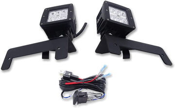 Jeep Wrangler JK 2007 - 2018 Backup Tail Light Brackets LED Mount w/2x 18W LED Cube Light Pod ＆ Wiring Kit - WeiSen - ZT098+LED001+WI005 - B