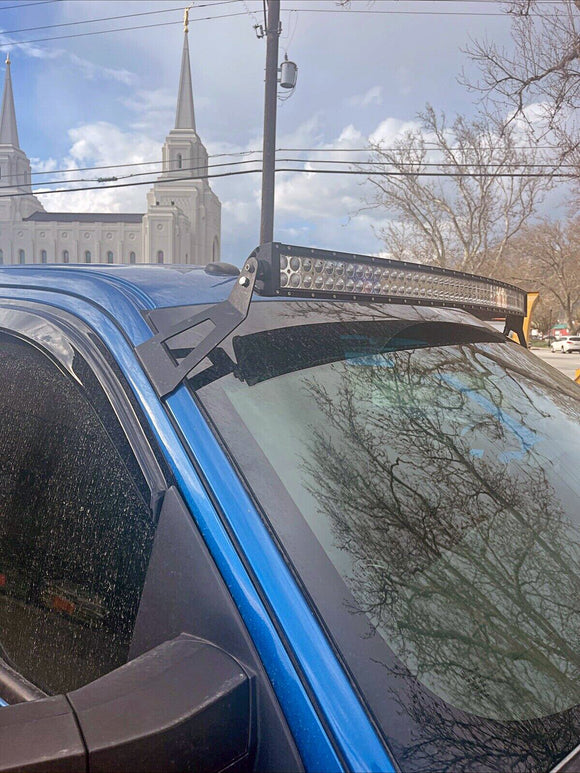 2004 - 2018 Ford F150/F150 SVT Raptor Roof 52" Curved LED Light Bar Mount Brackets Kit - WeiSen - ZT004 - A