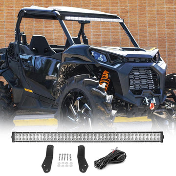 2014+ Can - Am Commander 1000 800 Upper Roof 42" Straight LED Light Bar Brackets Kit - WeiSen - ZT015+LED006+WI001 - A