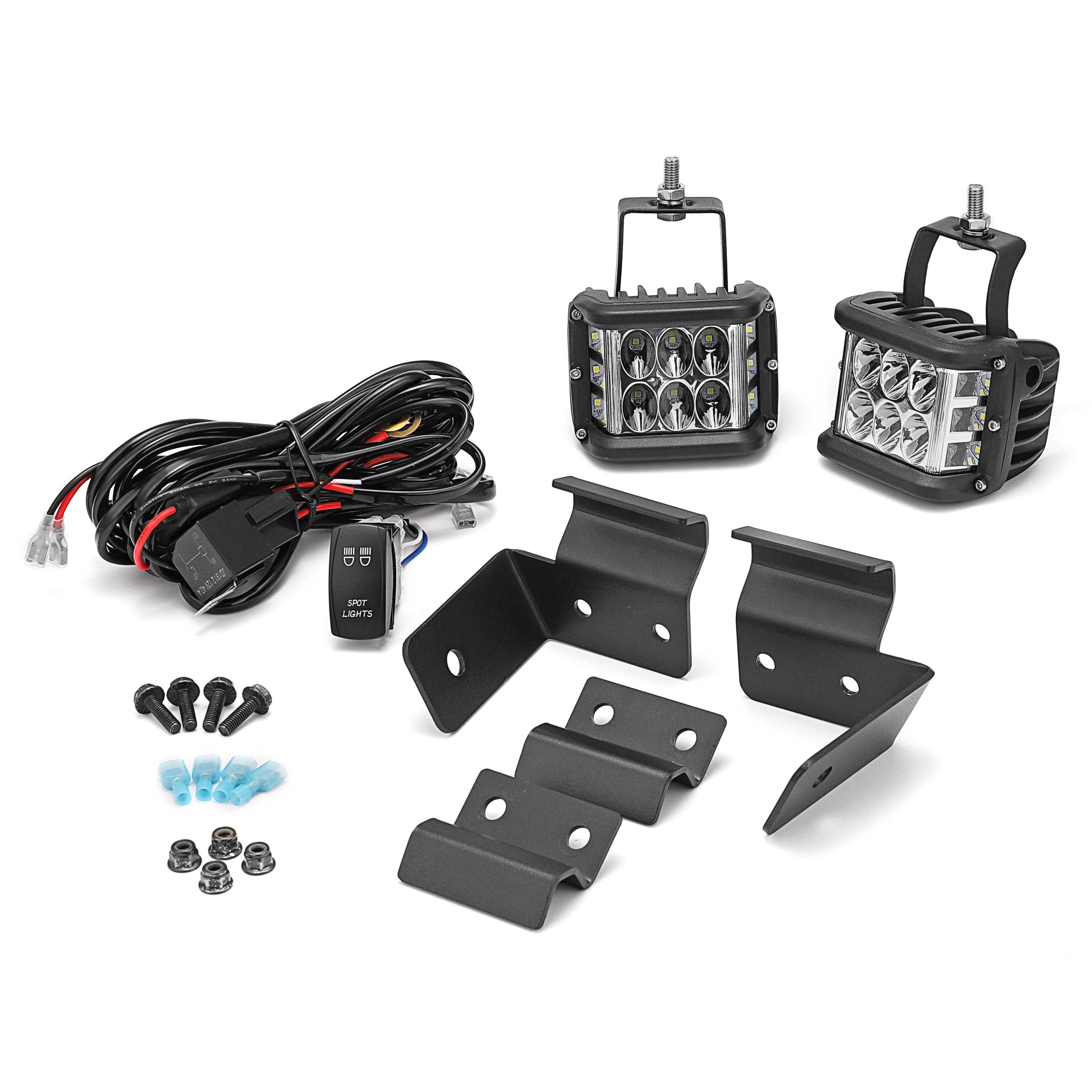 2015-2025 Polaris Ranger General w/ Pro Fit Ccage 60W LED Pod Light Ki ...