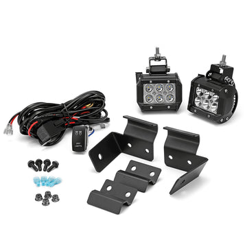 Polaris Ranger XP 800 Mid - Size 4" LED Pod Light Windshield Pillar Mount Kit - WeiSen - ZT041+LED003+WI005 - A