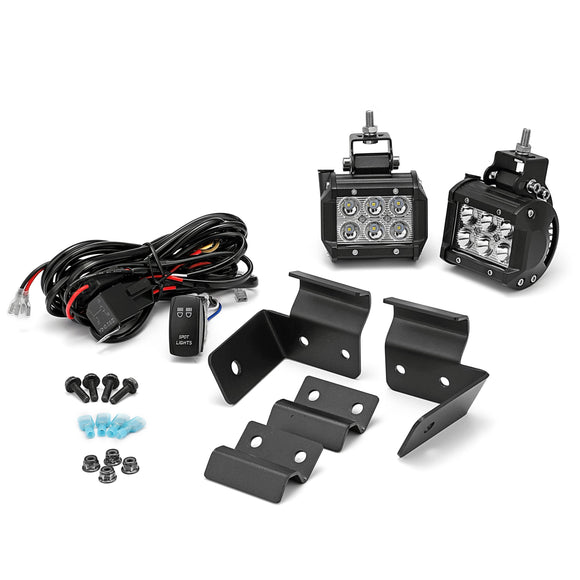 Polaris Ranger XP 800 Mid - Size 4" LED Pod Light Windshield Pillar Mount Kit - WeiSen - ZT041+LED003+WI005 - A