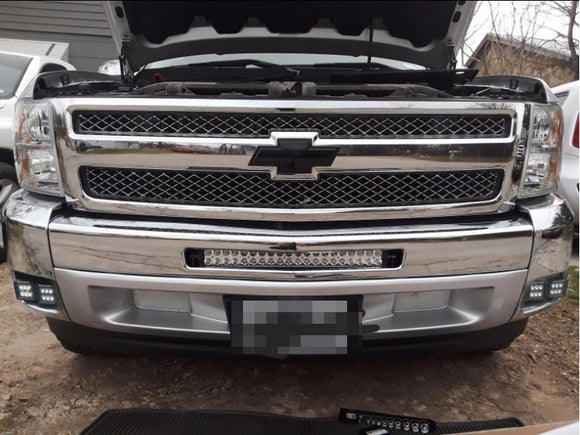 2007 - 2013 Chevy Silverado 1500 2500 3500 Bumper 22" Straight Light Bar Mount - WeiSen - ZT085