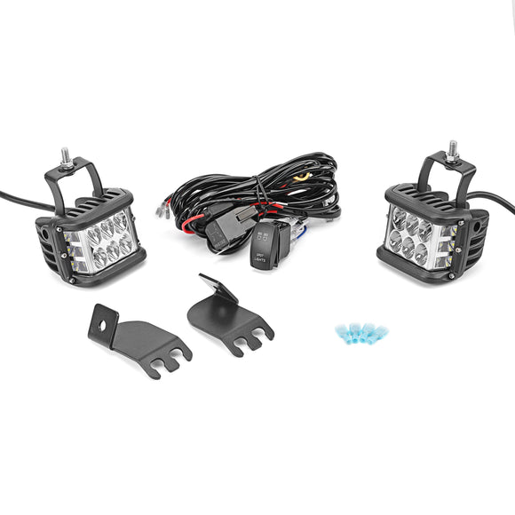 2016 - UP Polaris General 4 1000 Pillar Hood Light Pod LED Brackets Switch Set - WeiSen - ZT071+LED002+WI005 - A