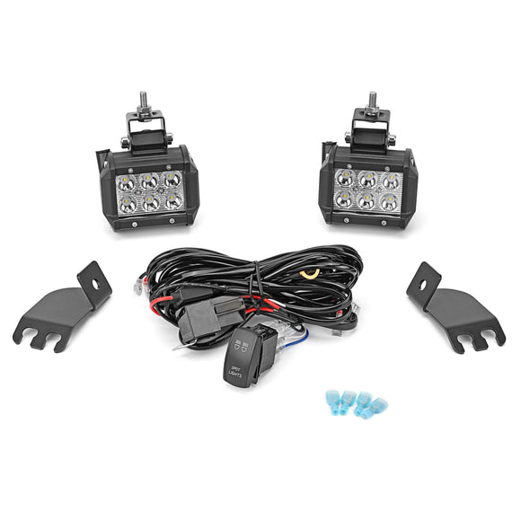2016 - UP POLARIS General 1000 Side A Pillar 18W LED Light Pod Bracket Wire Kits - WeiSen - ZT071+LED003+WI005 - A