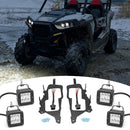 2014 - 2024 Polaris RZR XP 800/900/1000 Headlight LED Light Pod + Bracket Kits - WeiSen - ZT073+LED001*2+WI006